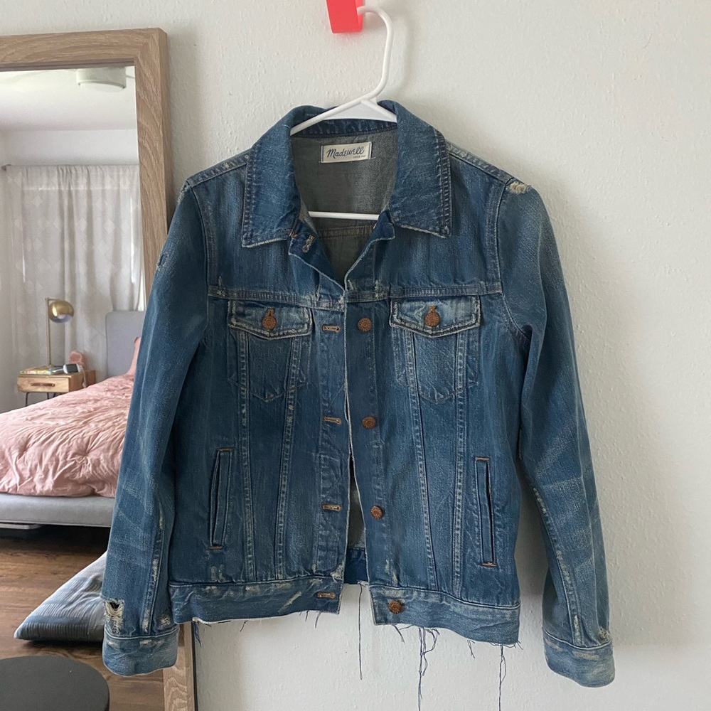 MadeWell Distressed Jean Jacket - Picture 3 of 4